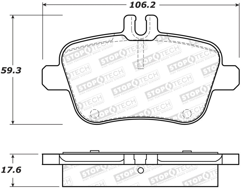 StopTech Premium Ceramic Front Brake Pads - 308.16461