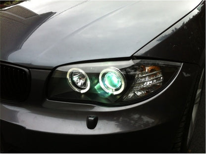 Spyder BMW E87 1-Series 08-11 Projector Headlights LED Halo Black High H1 Low H7 PRO-YD-BMWE87-HL-BK SPYDER