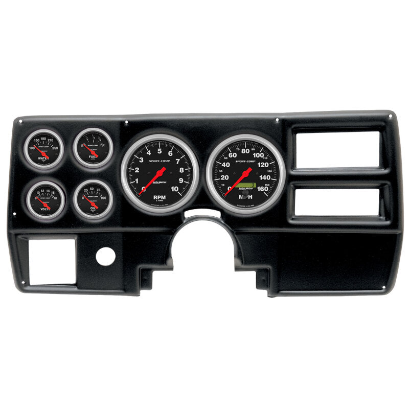Autometer 84-87 Chevy/GMC Truck (5in x 2 - 2-1/16in x 4) 6-Gauge Direct Fit Dash Kit