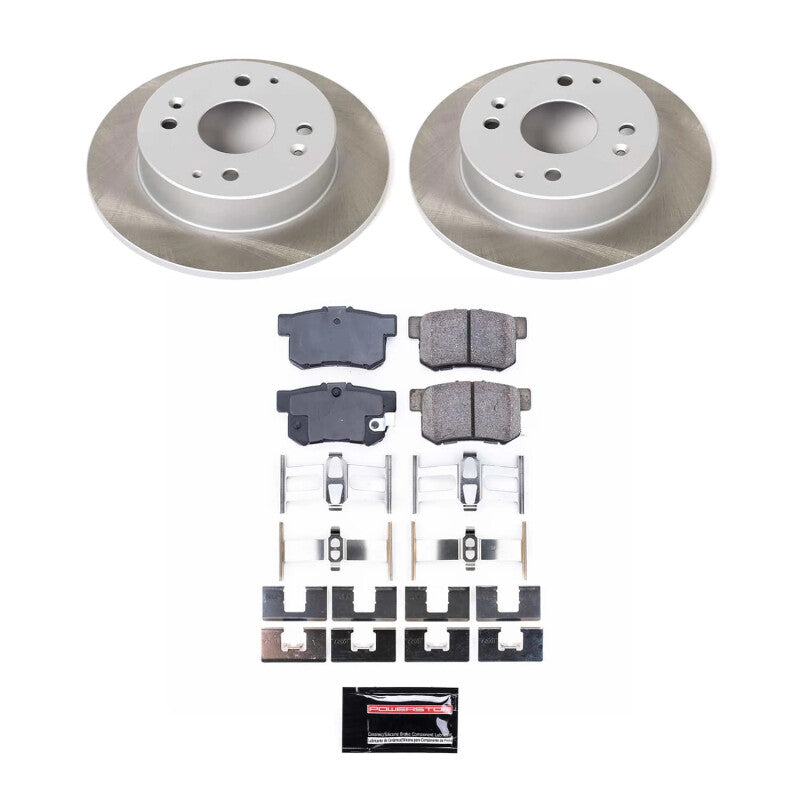 Power Stop 98-02 Honda Accord Rear Semi-Coated Rotor Kit PowerStop