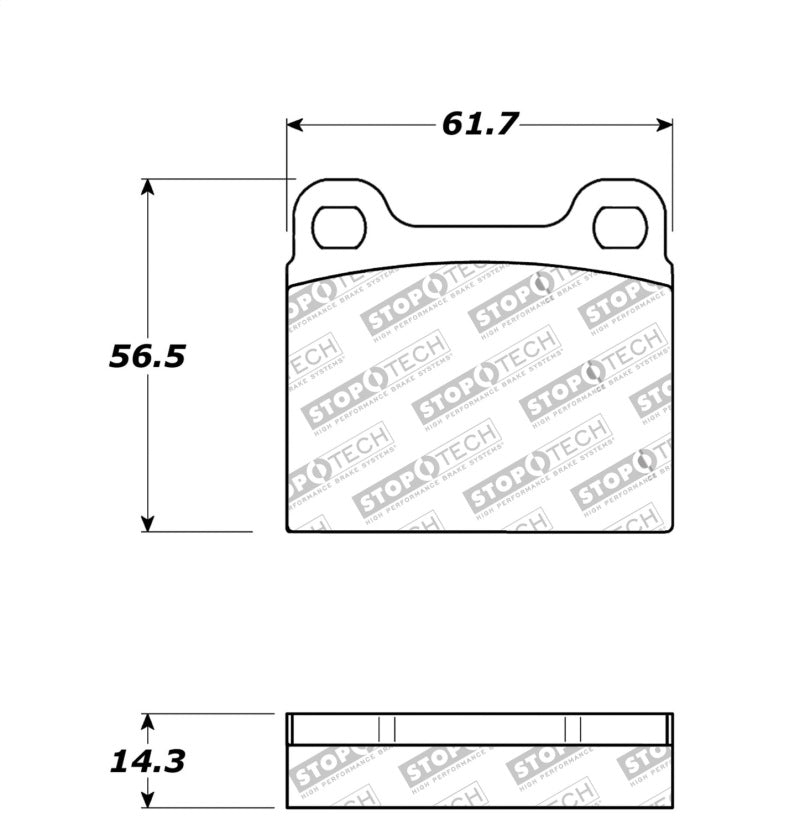 StopTech Premium Ceramic Rear Brake Pads - 308.00310