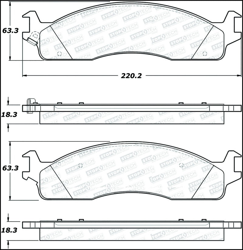 StopTech Street Disc Brake Pads - 305.09650