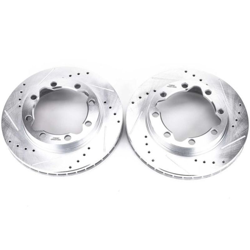 Power Stop 90-00 Chevrolet K3500 Front Evolution Drilled & Slotted Rotors - Pair PowerStop
