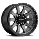 Raceline 934G Clutch 17x9in / 8x165.1 BP / -12mm Offset / 130.81mm Bore - Gunmetal Wheel