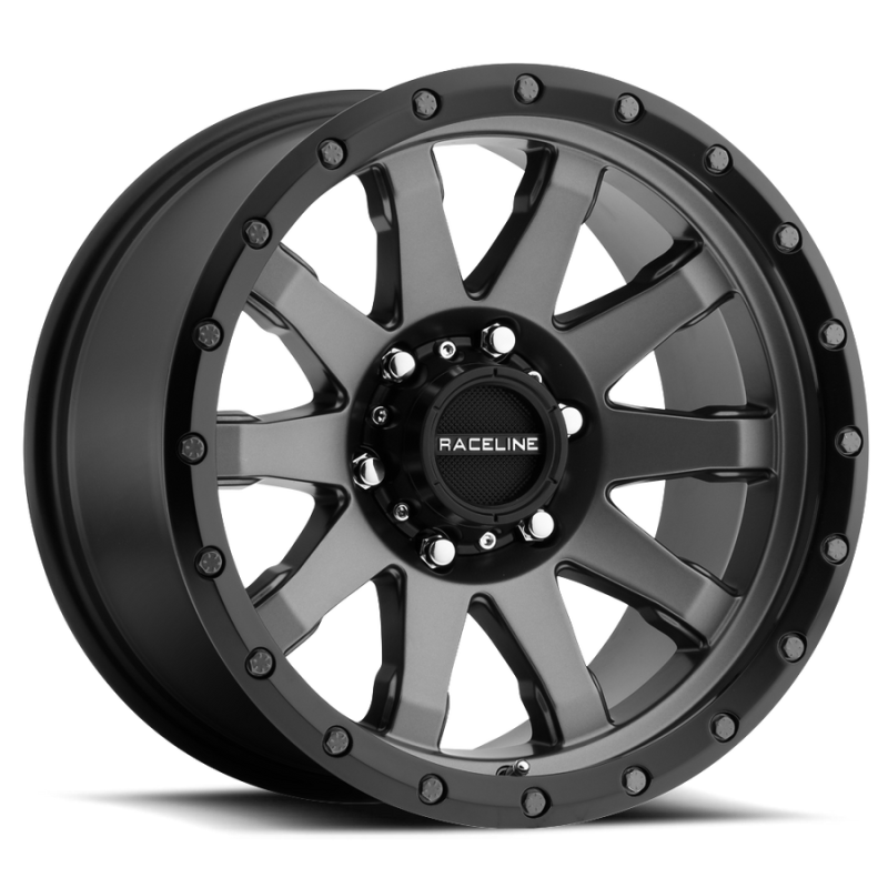 Raceline 934G Clutch 20x10in / 5x127 BP / -19mm Offset / 78.1mm Bore - Gunmetal Wheel