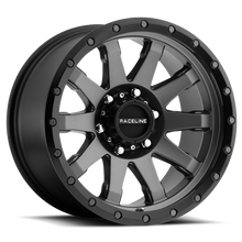 Load image into Gallery viewer, Raceline 934G Clutch 17x8.5in / 6x135 BP / 18mm Offset / 87.1mm Bore - Gunmetal Wheel