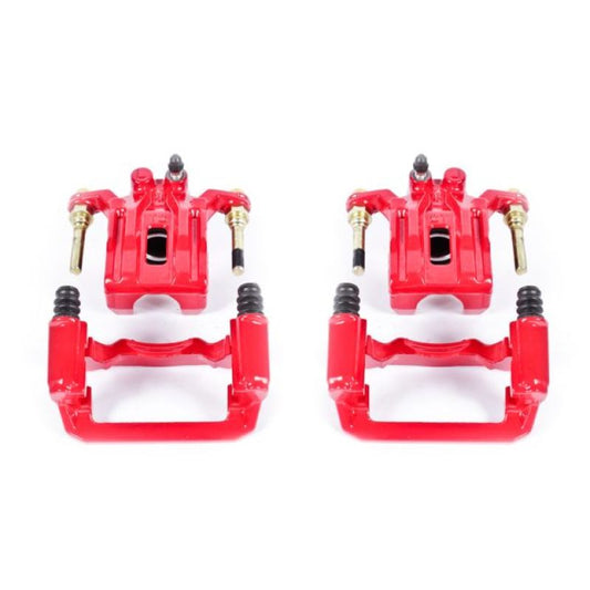 Power Stop 05-18 Nissan Frontier Rear Red Calipers w/Brackets - Pair PowerStop