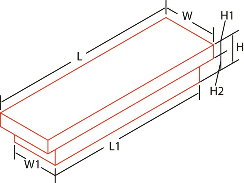 Deezee Universal Tool Box - Red Crossover - Single Lid BT Alum