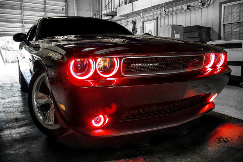 Oracle Dodge Challenger 08-14 LED Waterproof Halo Kit - Red