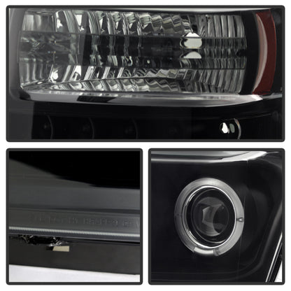 Spyder Ford F250/350 08-10 Projector Headlights LED Halo LED Blk Smke PRO-YD-FS08-HL-BSM SPYDER