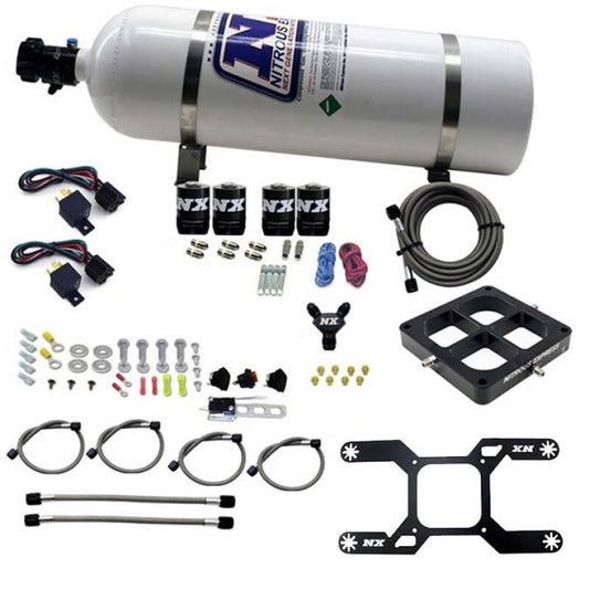 Nitrous Express Dry, Quad Stage Billet Crossbar Plate System 100-2000 HP (4500 Flange) - 66447-15