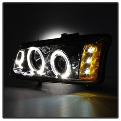 Spyder Chevy Silverado 1500 03-06 Projector Headlights LED Halo LED Ambr Reflctr Ch PRO-YD-CS03-AM-C SPYDER