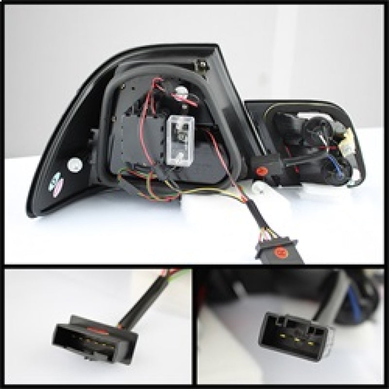 Spyder BMW E46 00-03 2Dr Coupe Light Bar LED Tail Lights Red Clear ALT-YD-BE4600-LBLED-RC SPYDER