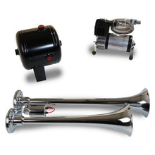 Load image into Gallery viewer, Kleinn Dual Chrome Horn Kit w/ 120 PSI Air Compressor / 0.5 gal Air Tank