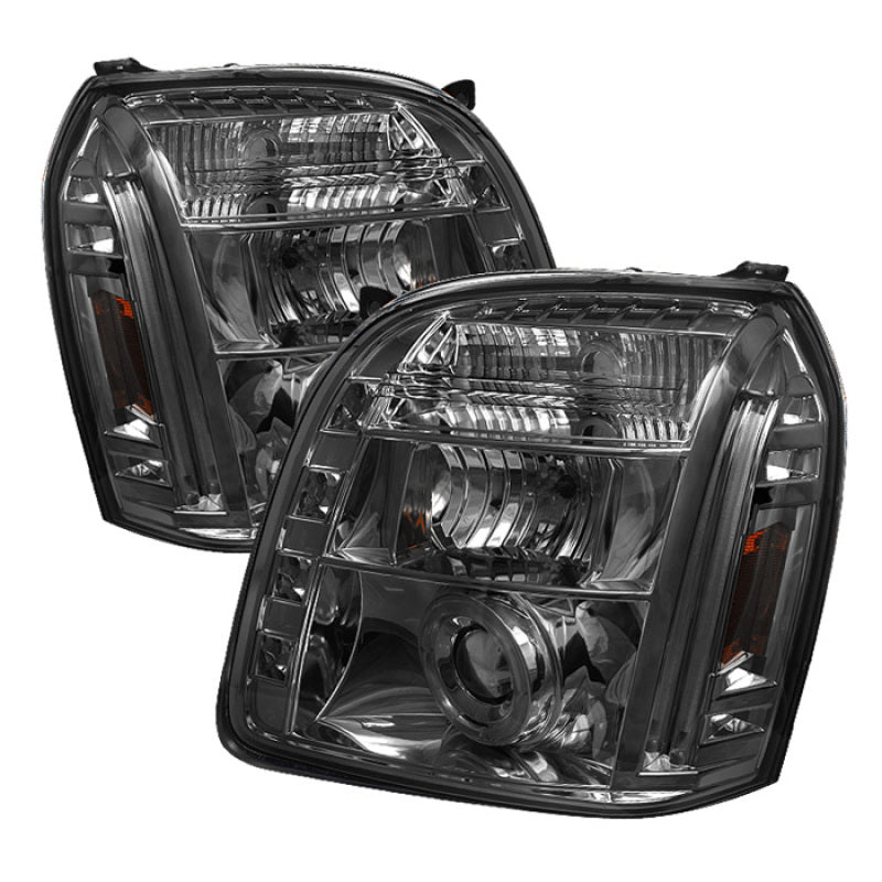 Spyder GMC Yukon 07-14/Yukon Denali 07-14 Projector Headlights LED Halo LED Smke PRO-YD-GY07-HL-SM SPYDER