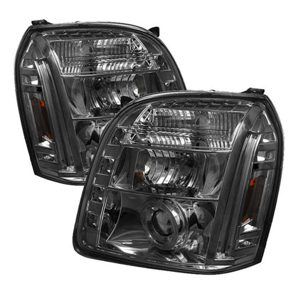 Spyder GMC Yukon 07-14/Yukon Denali 07-14 Projector Headlights LED Halo LED Smke PRO-YD-GY07-HL-SM SPYDER