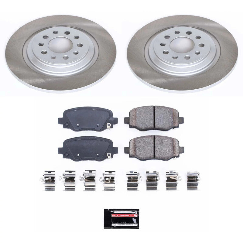 Power Stop 14-22 Jeep Cherokee Rear Semi-Coated Rotor Kit PowerStop