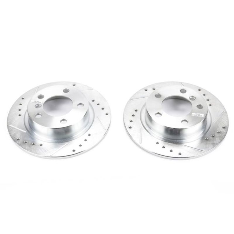 Power Stop 11-16 Mini Cooper Countryman Rear Evolution Drilled & Slotted Rotors - Pair PowerStop