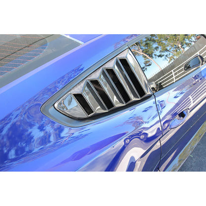 Anderson Composites 15-23 Mustang Carbon Fiber Vented Side Window Louvers - AC-WL15FDMU-V