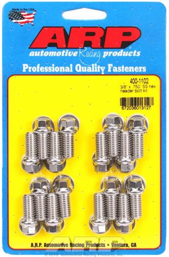 ARP Chevrolet / Ford 3/8in x .750 SS Hex Header Bolt Kit