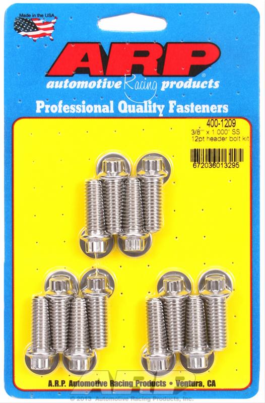 ARP 3/8in x 1.000 SS 12pt Header Bolt Kit