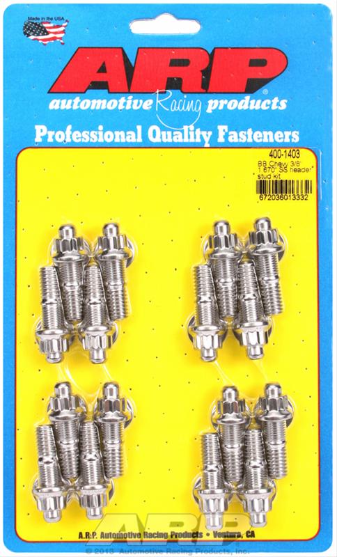 ARP BB Chevy 3/8 x 1.670 SS Header Stud Kit