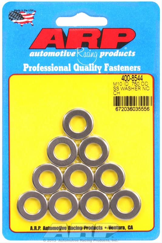 ARP M10 ID .750 OD SS No Chamfer Washers 10/pkg 400-8544