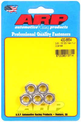 ARP 3/8-16 Hex Nut Kit SS - 5 PK ARP
