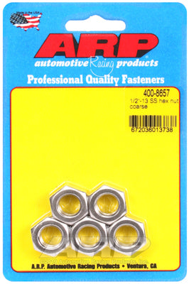 ARP 1/2-13 6PT Nut Kit SS - 5 PK ARP