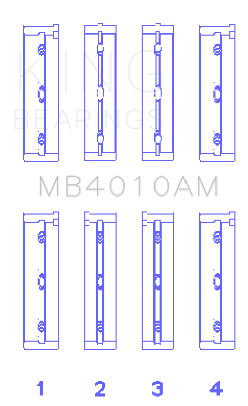 King Engine  Isuzu Bearings Set