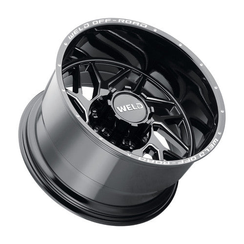 Weld Off-Road W105 20X9 Cinch 8X170 ET00 BS5.00 Gloss Black MIL / Gloss Black Ring 125.1