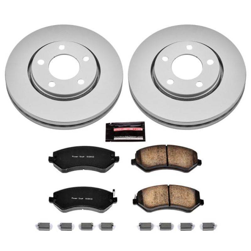Power Stop 03-07 Chrysler Town & Country Front Z17 Evolution Geomet Coated Brake Kit PowerStop