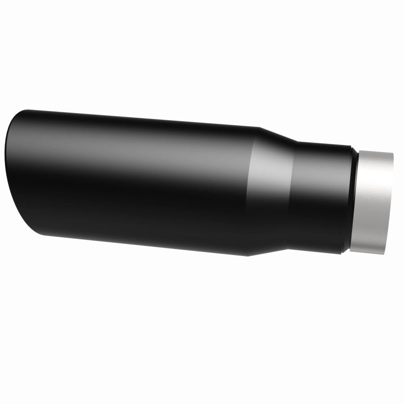 MagnaFlow Tip Stainless Black Coated Single Wall Round Single Outlet 5in Dia 3.5in Inlet 14.5in L Magnaflow