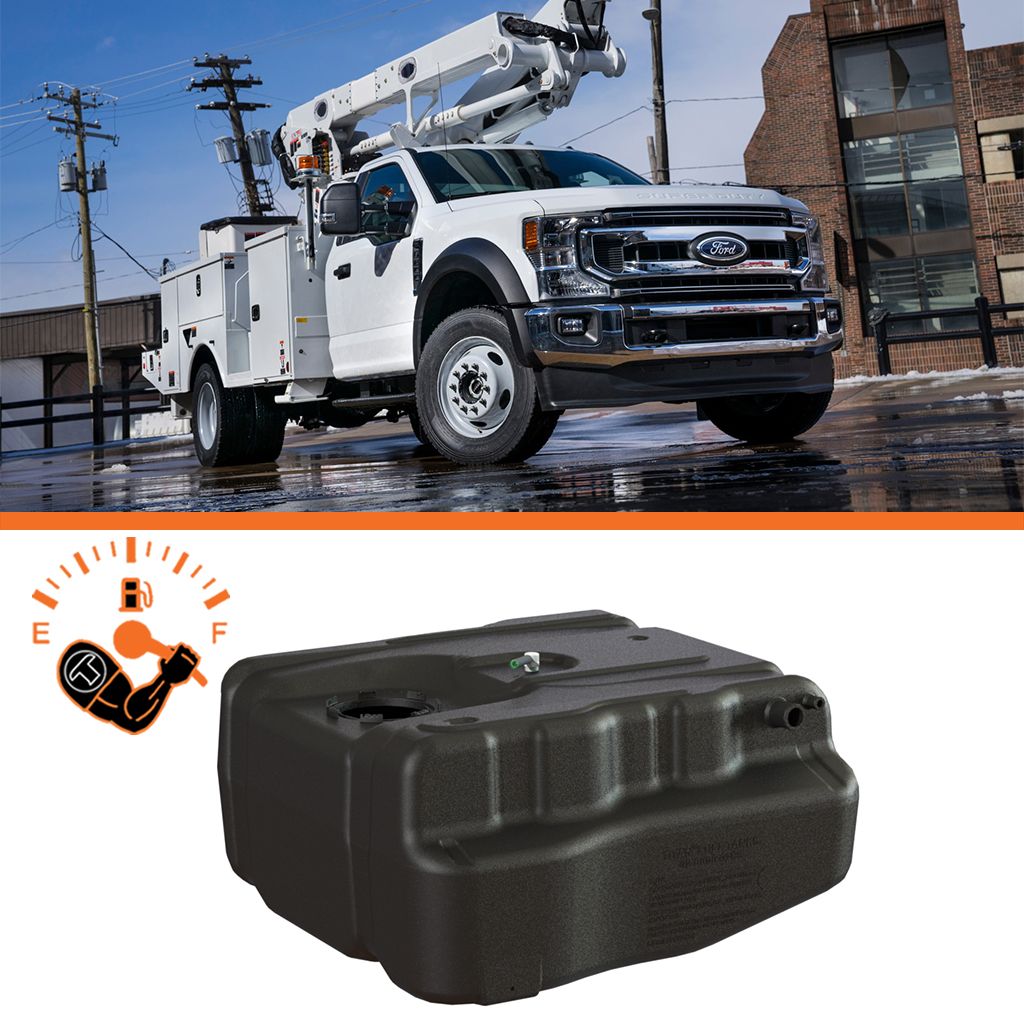 Titan Fuel Tanks After-Axle Auxiliary Fuel System for 2017–2022 Ford F-350/F-450/F-550 - 4020217