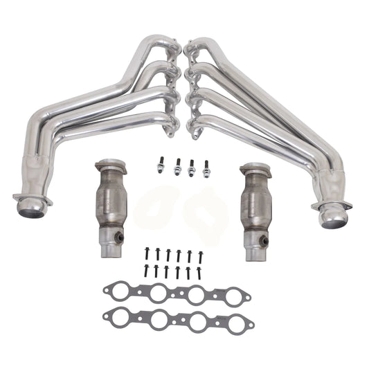 BBK Chevrolet Camaro SS ZL1 6.2 1-3/4 Full Length Exhaust Headers With High Flow Cats Polished Silver Ceramic 10-15 BBK