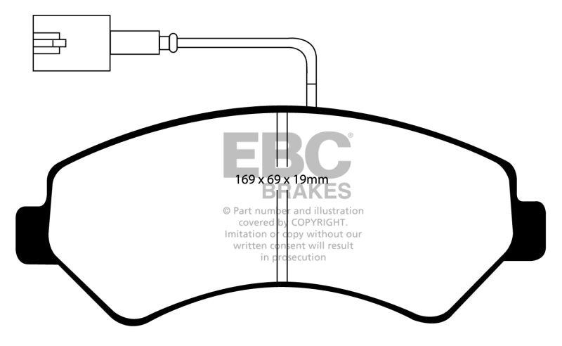 EBC YellowStuff Front Brake Pads - DP41969/2R