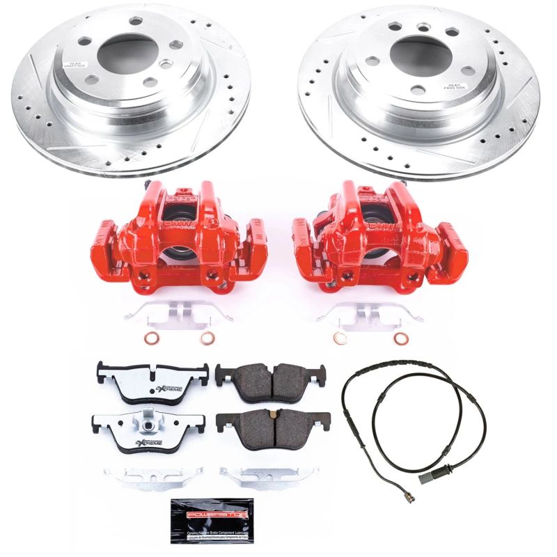 Power Stop 13-18 BMW 320i xDrive Rear Z26 Street Warrior Brake Kit w/Calipers PowerStop