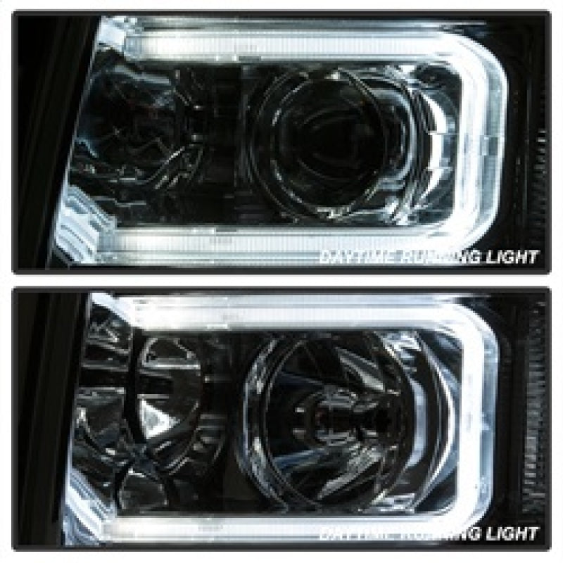 Xtune Chevy Silverado 1500/2500/3500 07-13 Halo Projector Headlights Chrome PRO-JH-CS07-LED-C SPYDER