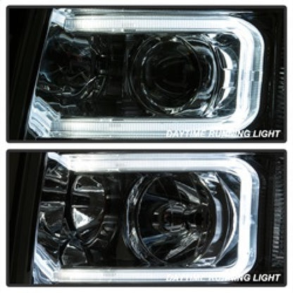 Xtune Chevy Silverado 1500/2500/3500 07-13 Halo Projector Headlights Chrome PRO-JH-CS07-LED-C SPYDER