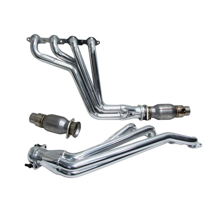 BBK Chevrolet Camaro SS 1-7/8 Long Tube Exhaust Headers With High Flow Cats Polished Silver Ceramic 10-15 BBK