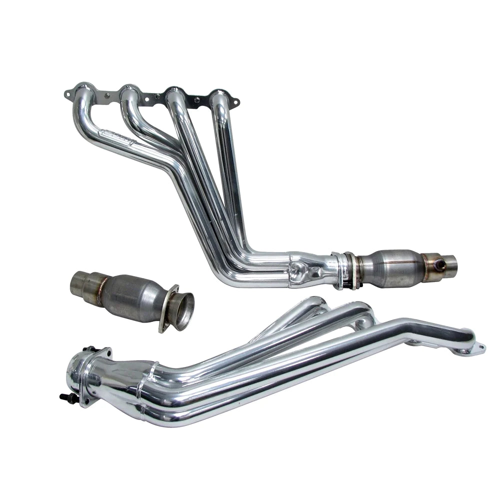 BBK Chevrolet Camaro SS 1-7/8 Long Tube Exhaust Headers With High Flow Cats Polished Silver Ceramic 10-15