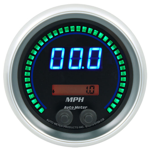 Autometer 85.7mm Black Switchable 260 MPH / 260 KM/H Speedometer Cobalt Elite Digital Gauge 6789-CB