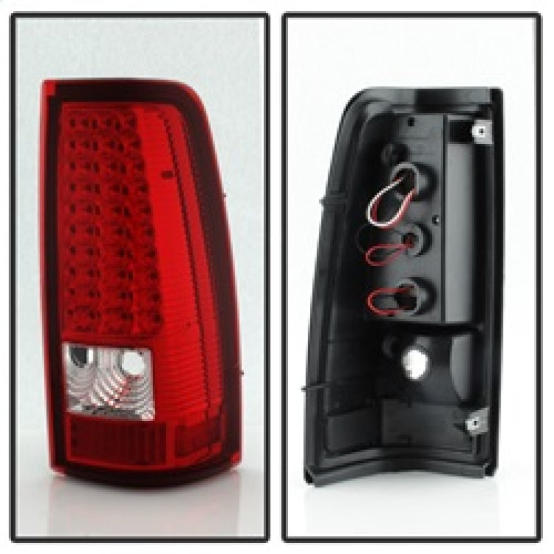 Xtune Chevy Silverado 1500/2500/3500 03-06 LED Tail Lights Red Clear ALT-ON-CS03-LED-RC SPYDER