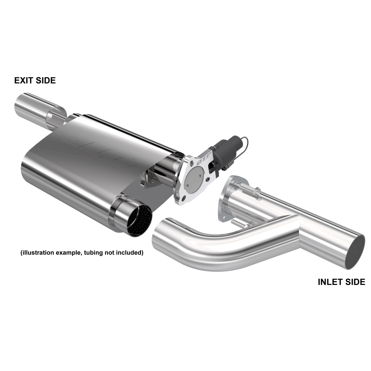 QTP 3.00 Inch Reverse Screamer Twintronic Muffler (Universal) - 13301C QTP