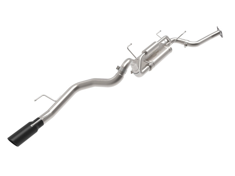 aFe Takeda 2-1/2 IN 304 Stainless Steel Cat-Back Exhaust System w/ Black Tip - 49-36080-B