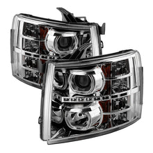 Load image into Gallery viewer, Xtune Chevy Silverado 1500/2500/3500 07-13 LED Halo Projector Headlights Chrome PRO-JH-CSIL07-CFB-C SPYDER