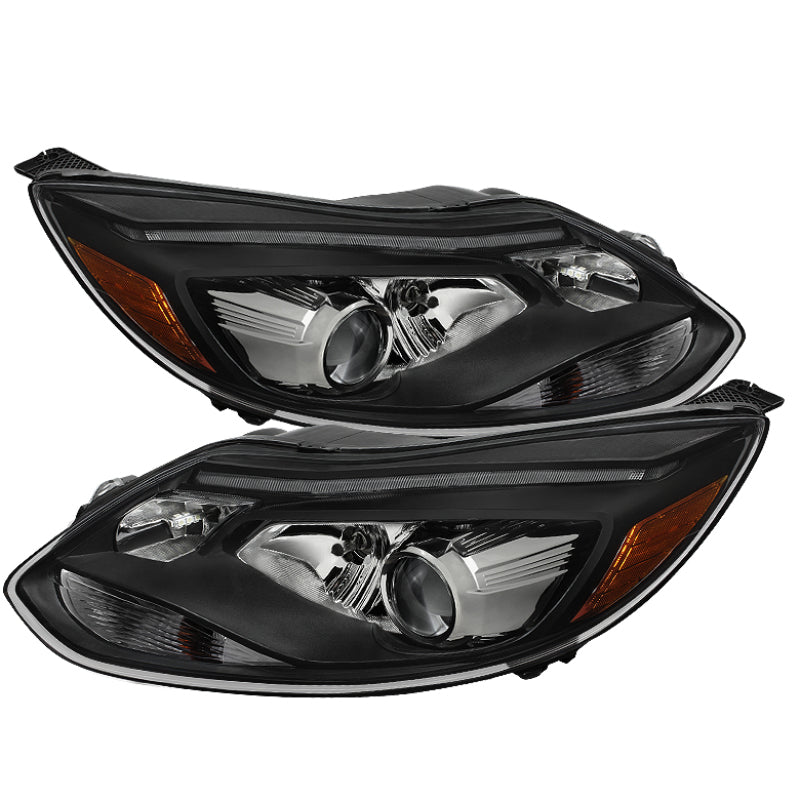 Xtune Ford FocUS 12-14 Projector Headlights OE Style Halogen Model Only Black PRO-JH-FF12-LED-BK SPYDER