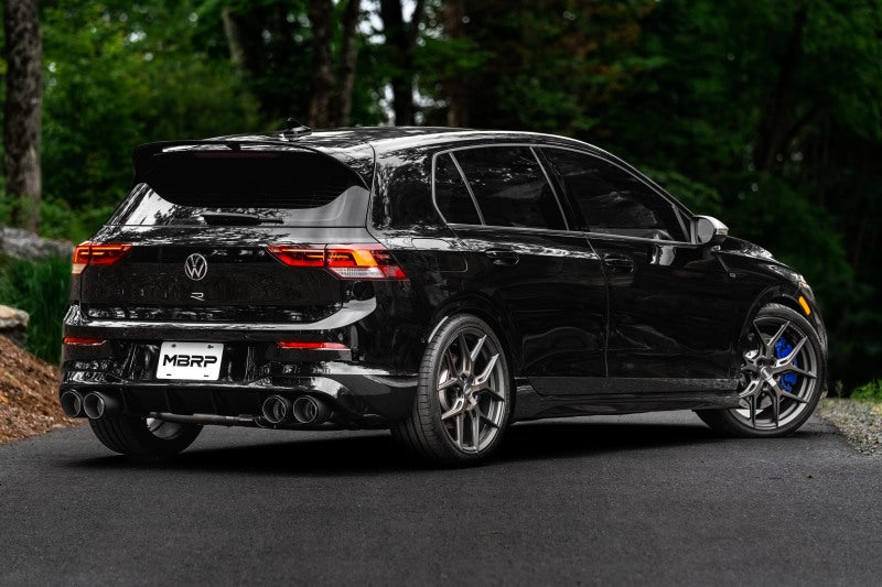 MBRP 2022 Volkswagon Golf R MK8 3in Cat-Back Quad Rear w/ Carbon Fiber Tips Valve Delete Exhaust MBRP