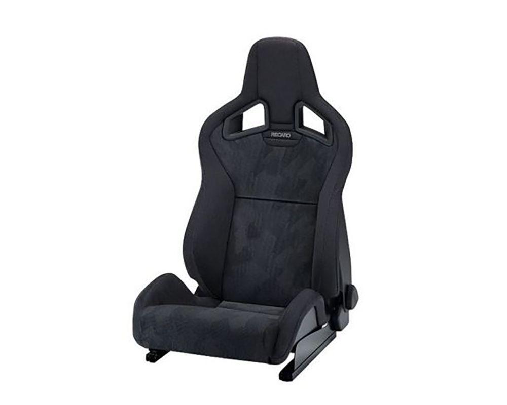 Recaro Sportster CS LH Seat - Black Leather-Leather Black/Silver Logo