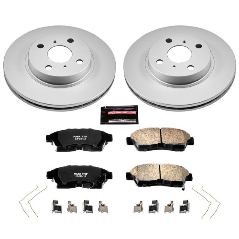 Power Stop 93-97 Geo Prizm Front Z17 Evolution Geomet Coated Brake Kit PowerStop